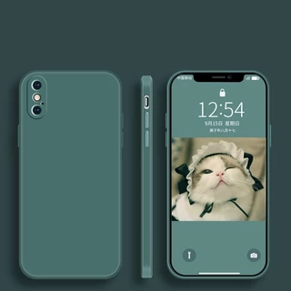 เคสโทรศัพท์ ขอบสี่เหลี่ยม เหมาะสําหรับ iPhone X XS XR XS max 11 pro max 7Plus 8Plus TPU เคสซิลิโคนนุ่ม เคสโทรศัพท์