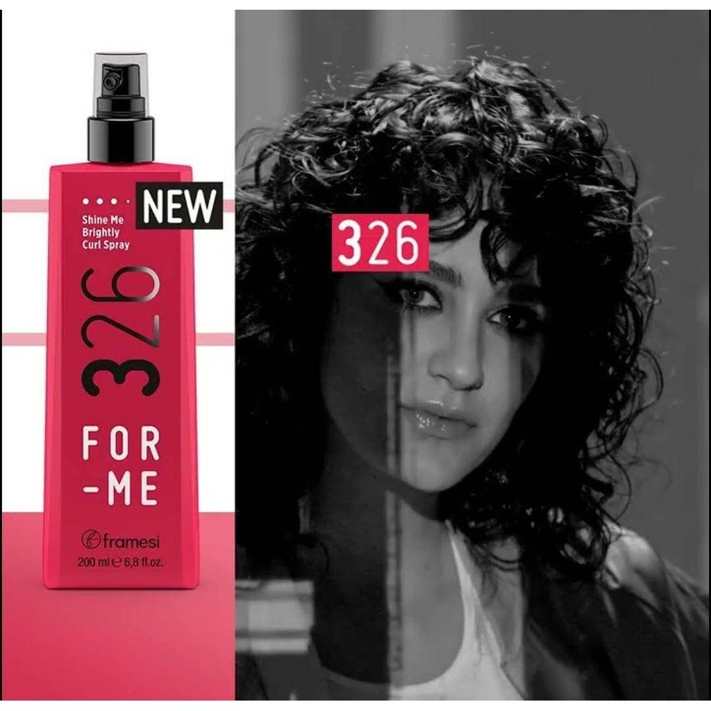 FRAMESI For me Shine Me Brightly Curl Spray 326  200ml สเปรย์กระชับลอนผม
