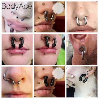 Bodyace จิวจมูก สเตนเลส ขนาดใหญ่ สําหรับเจาะร่างกาย จมูก 1 ชิ้น