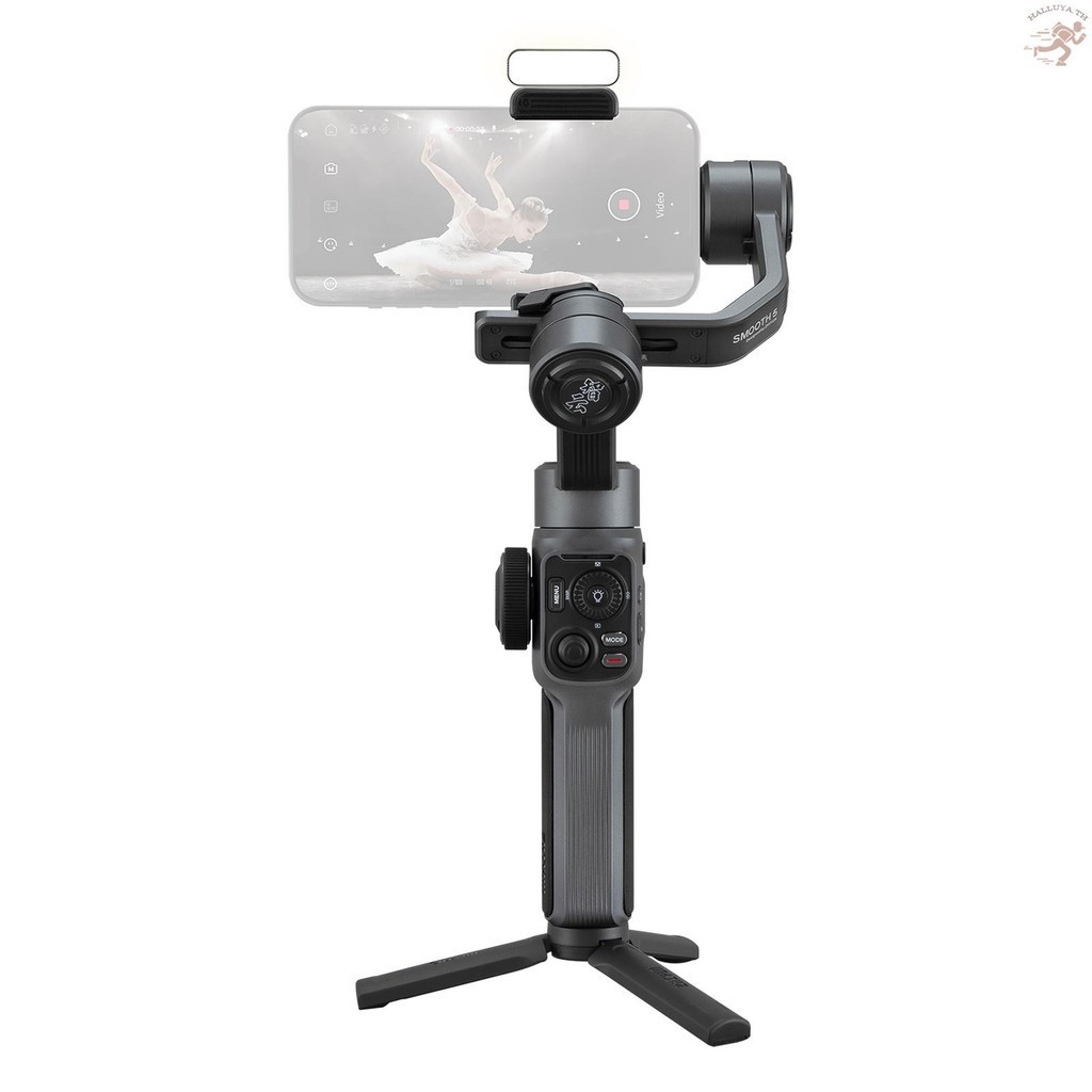 Hallya ZHIYUN Smooth 5 ขาตั้งกล้องสมาร์ทโฟน 3 แกน แบบมือถือ ซูมได้ สําหรับ Smartph