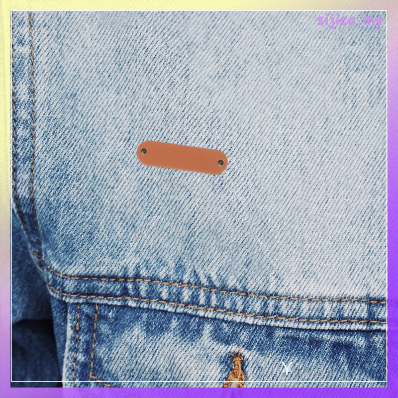 100 ชิ้นป้ายนูนเสื้อผ้าหนังเปล่ากางเกงยีนส์หมวกกระเป๋าทําด้วยมือเสื้อผ้าเด็กตกแต่งช็อคโกแลตสี100ชิ้นเย็บผ้าโครเชต์สังเคราะห์ - รูปที่ 6