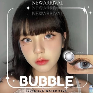 🩵 Bubble สายตาปกติ ถึง -10.00 ขนาดกลาง : iLens Gray Brown Blue