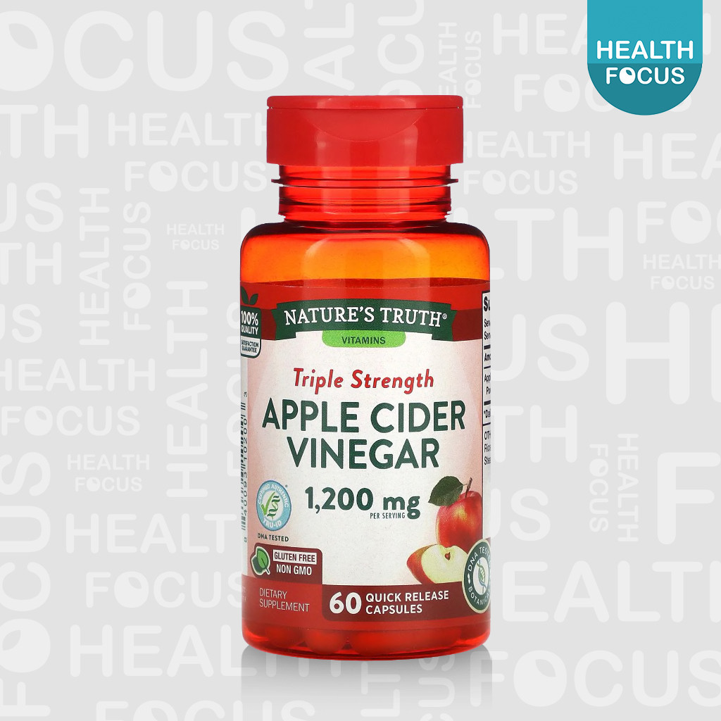 [พร้อมส่ง] Nature's Truth Apple Cider Vinegar 1200 mg แอปเปิ้ลไซเดอ วินิกา เข้มข้นสามเท่า [HealthFocus]
