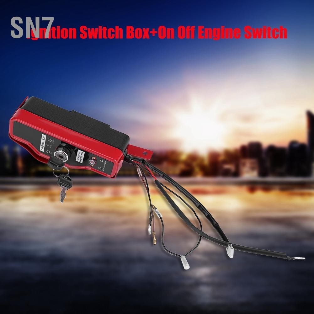 SN7 สวิตช์จุดระเบิดไฟฟ้ากล่อง 2 ปุ่มสำหรับ Honda GX390 13HP GX340 11HP 168F GX160 เครื่องยนต์แก๊ส