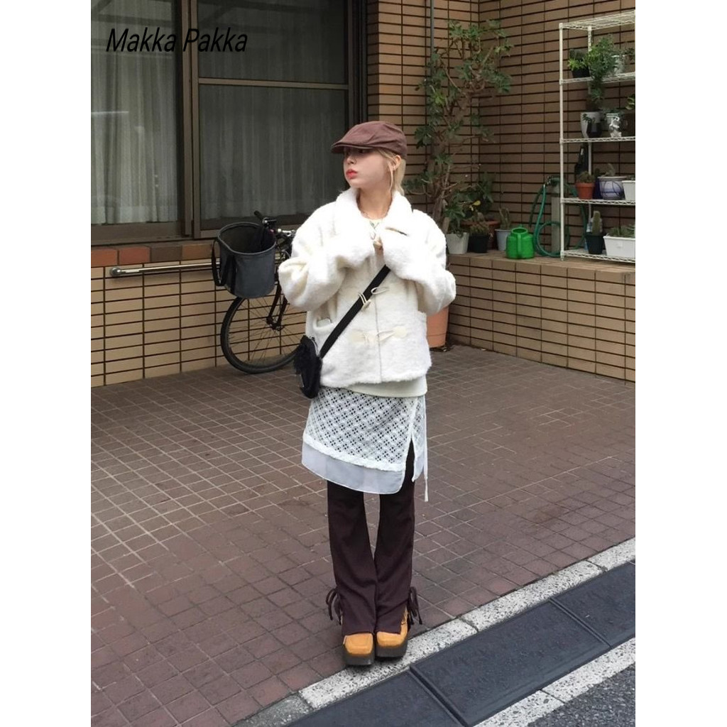 Makka Pakka กระโปรง กระโปรงสั้น เสื้อผ้าแฟชั่นผู้หญิง ทันสมัย สไตล์ ล้ำสมัย คลาสสิค WWY24202WY 8Z240223