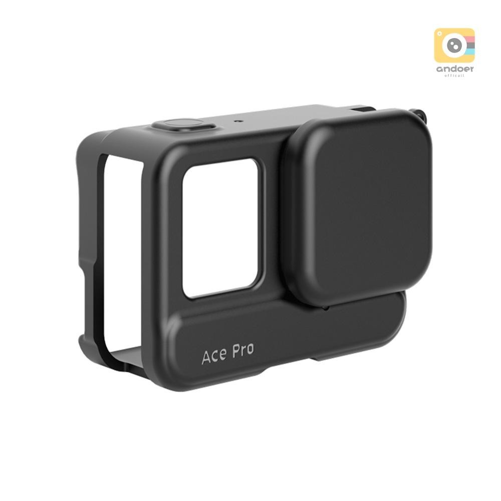Vrig เคสซิลิโคน พร้อมฝาปิดเลนส์ อุปกรณ์เสริมกล้อง สําหรับ Insta360 Ace Pro