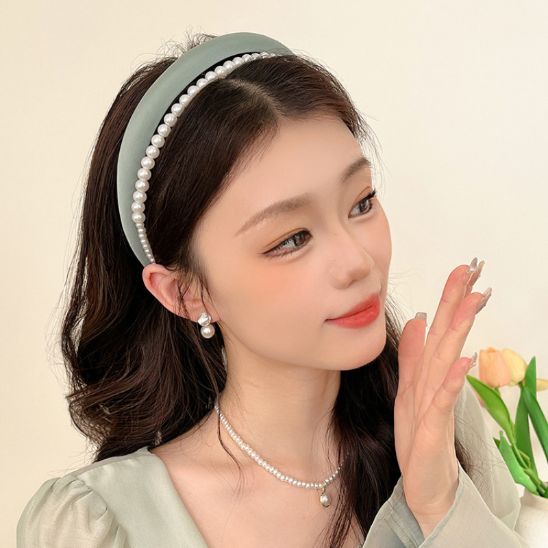 ที่คาดผม สีเขียว ระดับไฮเอนด์ แบบเรียบง่าย แฟชั่นฤดูใบไม้ผลิ และฤดูร้อน สําหรับผู้หญิง - รูปที่ 7