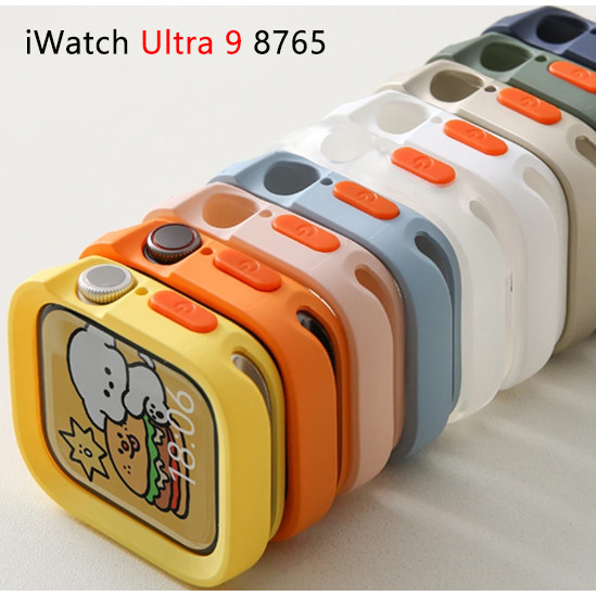 ใหม่ เคสซิลิโคนนิ่ม กันกระแทก เนื้อแมตต์ สําหรับ Apple Watch 9/8/7/6/SE/5 ขนาด 49/41/40/44/45 มม. iwatch ปี 2024