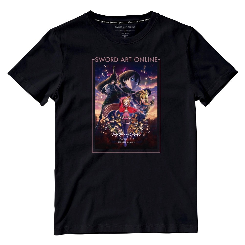 Dextreme เสื้อยืด SAO (DSAO-012) ซอร์ดอาร์ตออนไลน์ Sword Art Online The Movie สีดำ