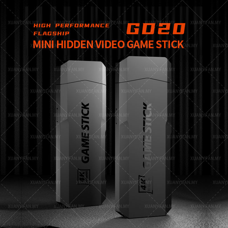 วิดีโอ 4K GD20 คอนโซลเกม Stick 2.4G คอนโทรลเลอร์ไร้สาย Gamepad 70000 เกม Retro PS1 PSP Mlc GD20