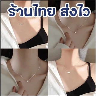 สร้อยคอแนวเรขาคณิต ทรงสี่เหลี่ยม ดีไซน์มินิมอล ใส่ง่ายทุกวัน