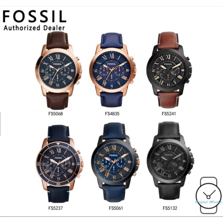Fossil men watch นาฬิกาผู้ชาย FS5241 FS4835 FS4735 FS5061 FS4812 FS4813  - 44 mm นาฬิกาแบรนด์เนมฟอซซิลแท้