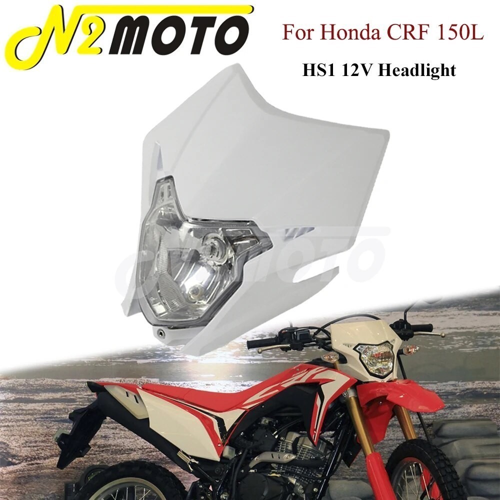 N2 Dirt Bike 12V Front Headlights 35W High Low Beam Bulb Headlight Fairing For Honda CRF 125 250 450