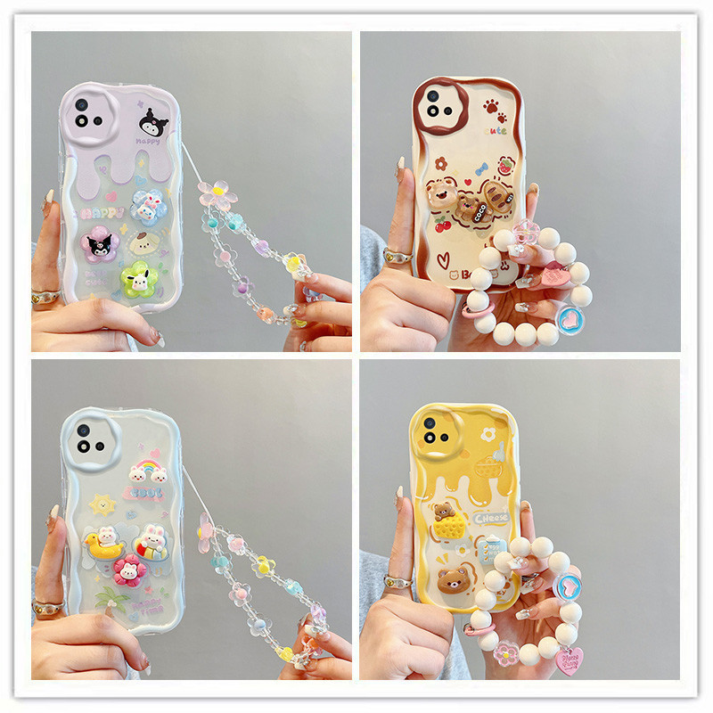 เคส realme c11 2021 เคสโทรศัพท์มือถือ ลายตุ๊กตา 3D สีครีมน่ารัก สําหรับ realme c20