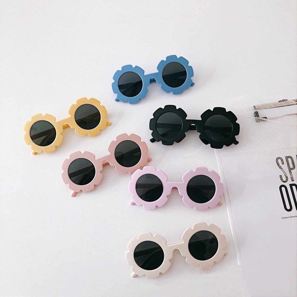 แว่นกันแดดเด็ก ดอกไม้สีพาสเทลสดใสน่ารักมากๆค่ะ ️กัน UV 400 ️