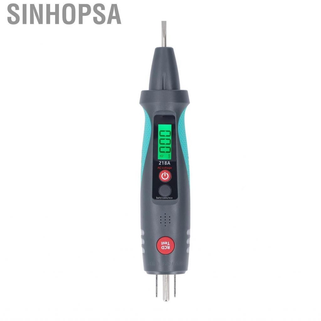 Sinhopsa Electrical Tester Easy To Read 218A AC12V‑300V Socket Non Contact LCD Display Multifunctional with Flashlight for