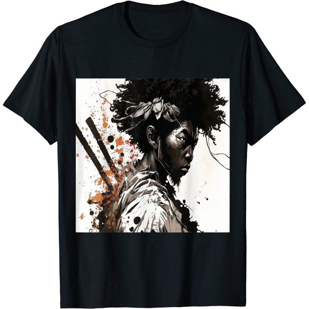 Afro Samurai Anime Best Design Great Tee เสื้อยืด
