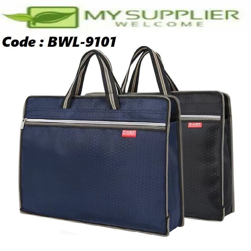 BWL-9101 Portable Document Bag Handbag Canvas A4 Office Bag L38*W32*H7cm
