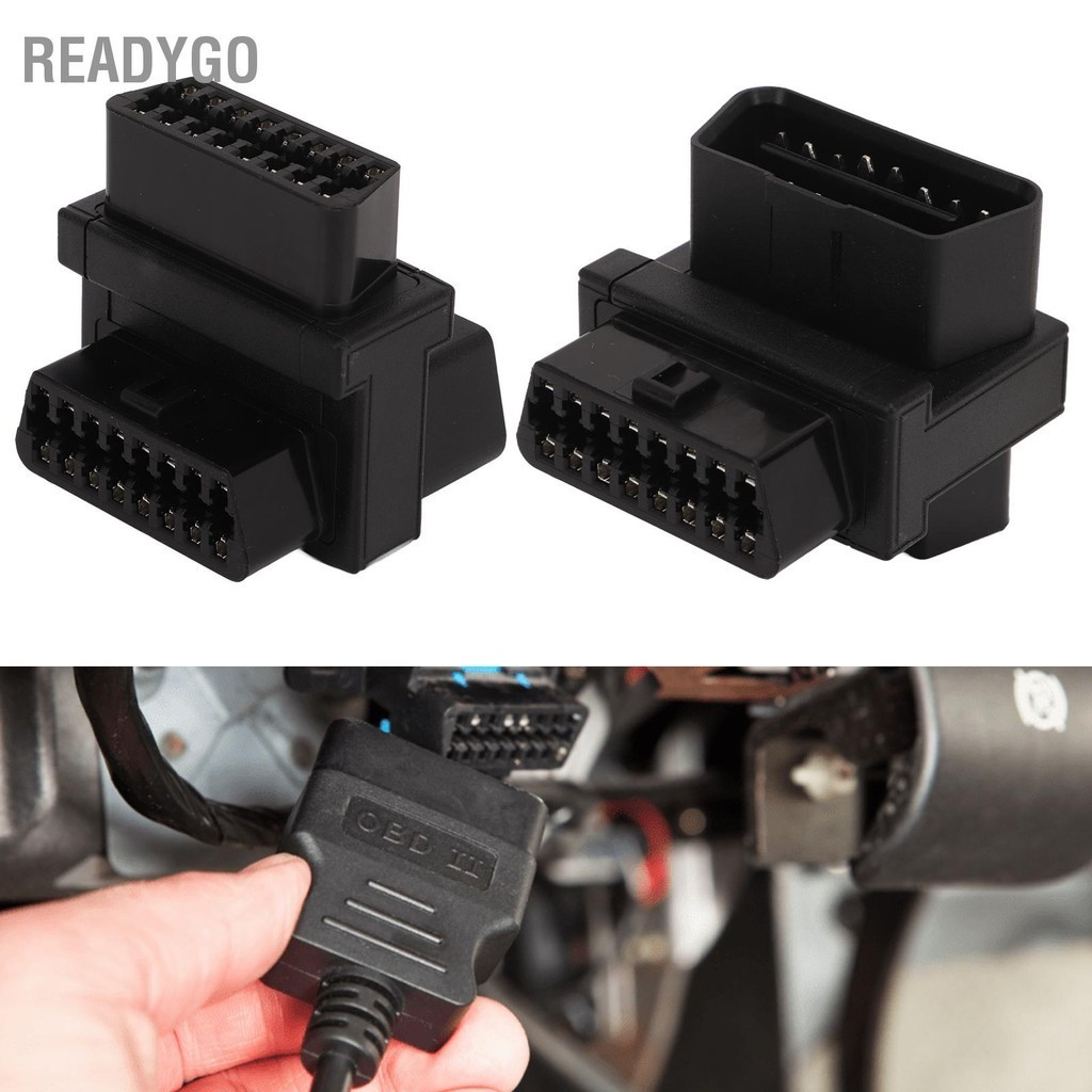 ReadyGo OBD2 อะแดปเตอร์ 16 พินชาย 2 หญิง Plug and Play Splitter Connector สำหรับ Diagnostic Extender