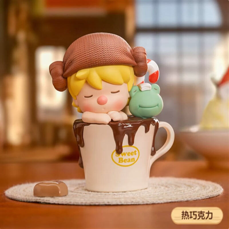 [] Red Tong Xiaotian Simple Grid Time Dessert Box Series Bubble pop Mart ของเล่นตุ๊กตาคริสต์มาส