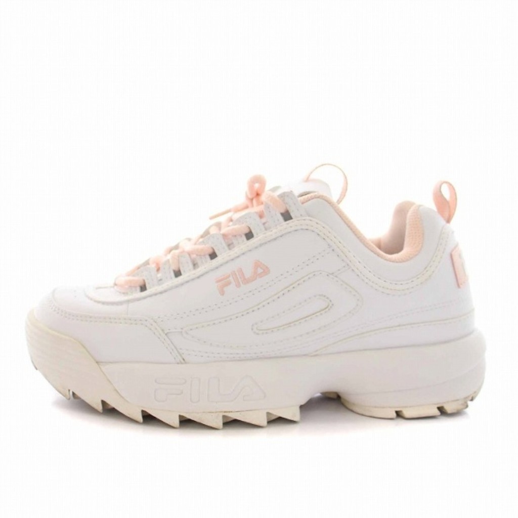 FILA DISPURTOR 2 SNEAKER SHOES US6 WHITE PINK Direct from Japan Secondhand