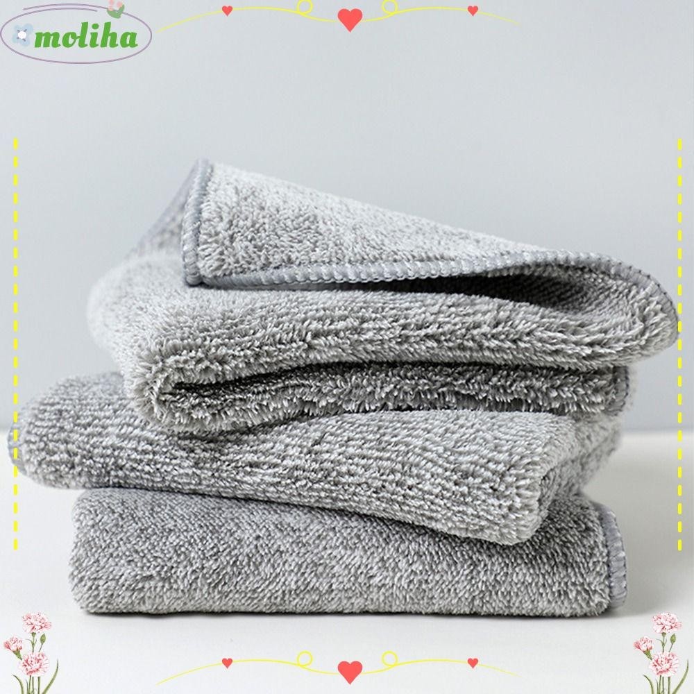 Moliha ผ้าไมโครไฟเบอร์ ดูดซับน้ํา สําหรับทําความสะอาดบ้าน และห้องนั่งเล่น 1 3 ชิ้น
