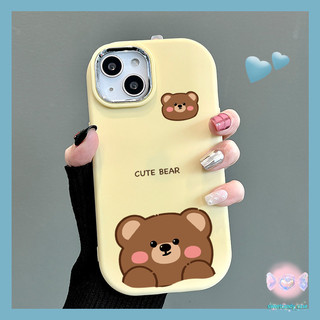 [จัดส่งในพื้นที่] เคสโทรศัพท์หมีน่ารักเข้ากันได้กับ iPhone x XR XS 11 13 15 12 PRO MAX 6 7 8 14 15 PLUS phone cover case