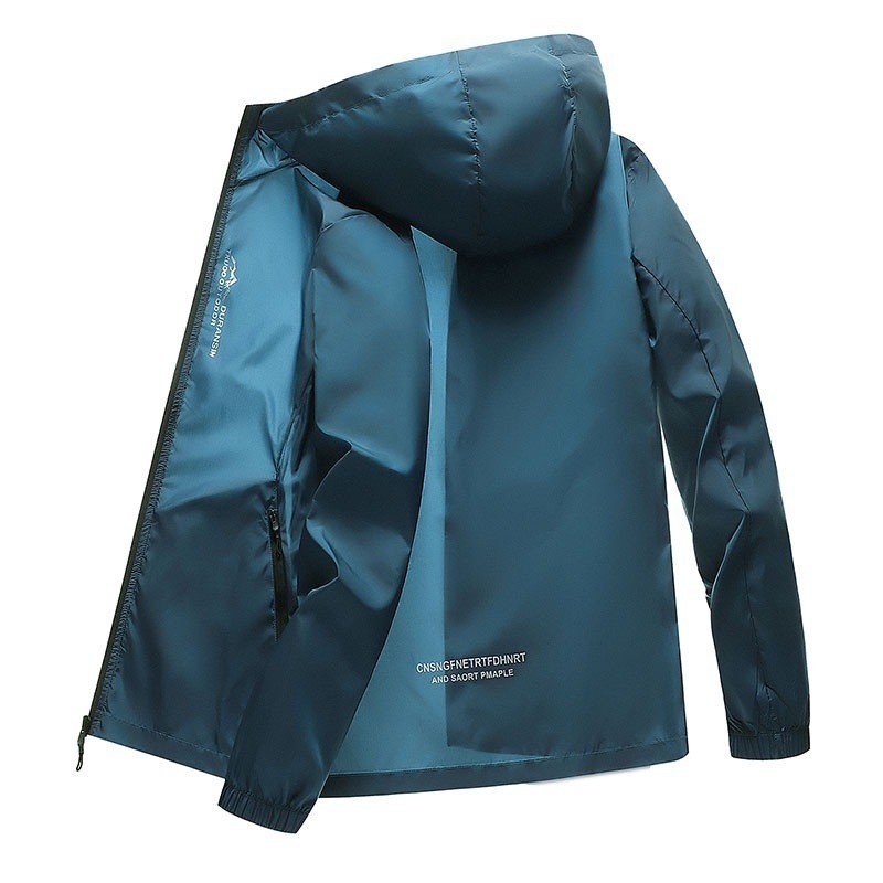 เสื้อผ้ากันแดดผู้ชายหลวมบาง Breathable เร็วแห้งกลางแจ้งคลุมด้วยผ้ากันแดด