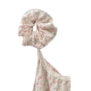 ผู้หญิงดอกไม้พิมพ์ผมผูกเชือกผม Scrunchies ยางหางม้าเครื่องประดับผม