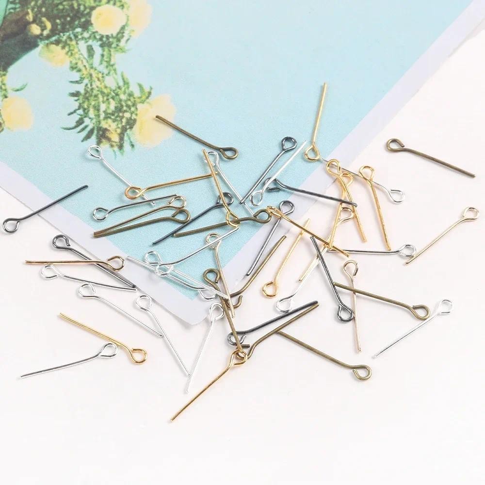 100 ชิ้น Eye Head Pins 14-70 มิลลิเมตร Eye Pins ลูกปัด Pins ผลการค้นหาเครื่องประดับและส่วนประกอบสําหรับ DIY เครื่องประดับทํา