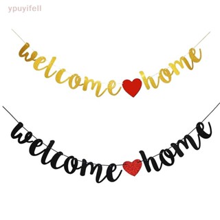 [YPU] Welcome Home Emboofer Decorative Black Glitter Home Pa…