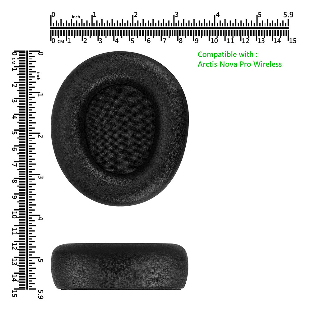 หนังโปรตีนเปลี่ยนแผ่นรองหูฟังแผ่นรองหูฟังถ้วยเบาะสําหรับ SteelSeries Arctis Nova Pro หูฟังไร้สายชุดหูฟังเกม
