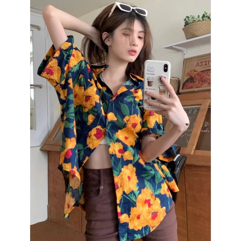 เสื้อสงกรานต์ผู้หญิง ลายดอก คอปก แขนสั้น ผ้าไหมอิตาลี thumbnail 6