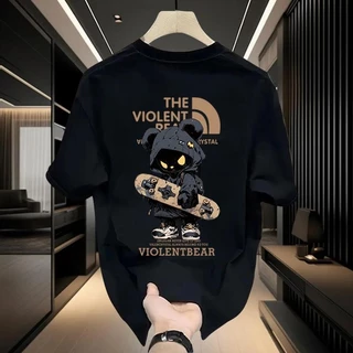👕 เสื้อยืด Oversize คอตตอน 100% 💯 ลาย “THE VIOLENT” ⚡ น่ารัก มินิมอล สไตล์เกาหลี ใส่สบาย พร้อมส่งจากไทย 🇹🇭