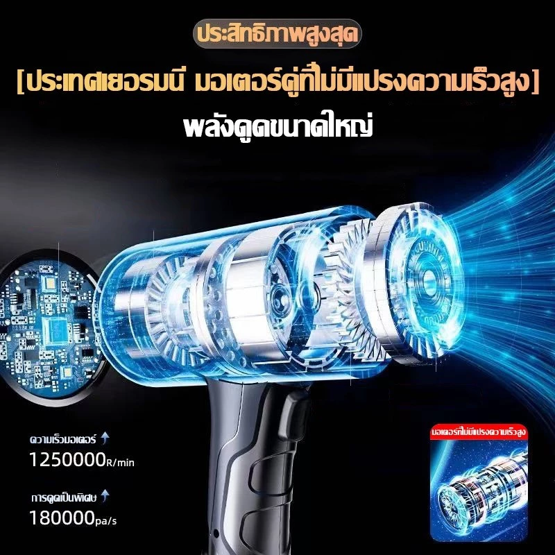 เครื่องดูดฝุ่นไรฝุ่นในรถ 7 หัวฉีด 999999PA