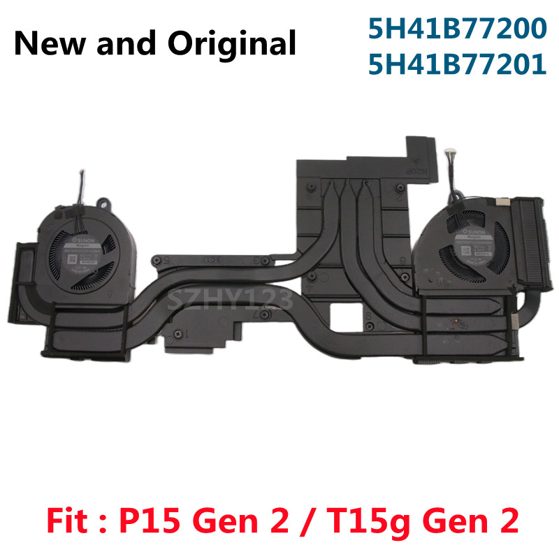ใหม่สําหรับ Lenovo ThinkPad P15 T15g Gen 2 แล็ปท็อป 5H41B77200 5H41B77201 N20E N20P CPU พัดลมระบายคว