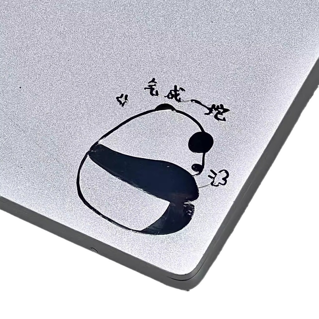 3ง สามมิติน่ารักแพนด้าสติกเกอร์โลหะการ์ตูนสร้างสรรค์สติกเกอร์ตกแต่งกันน้ําระดับไฮเอนด์คอมพิวเตอร์โทรศัพท์มือถือ