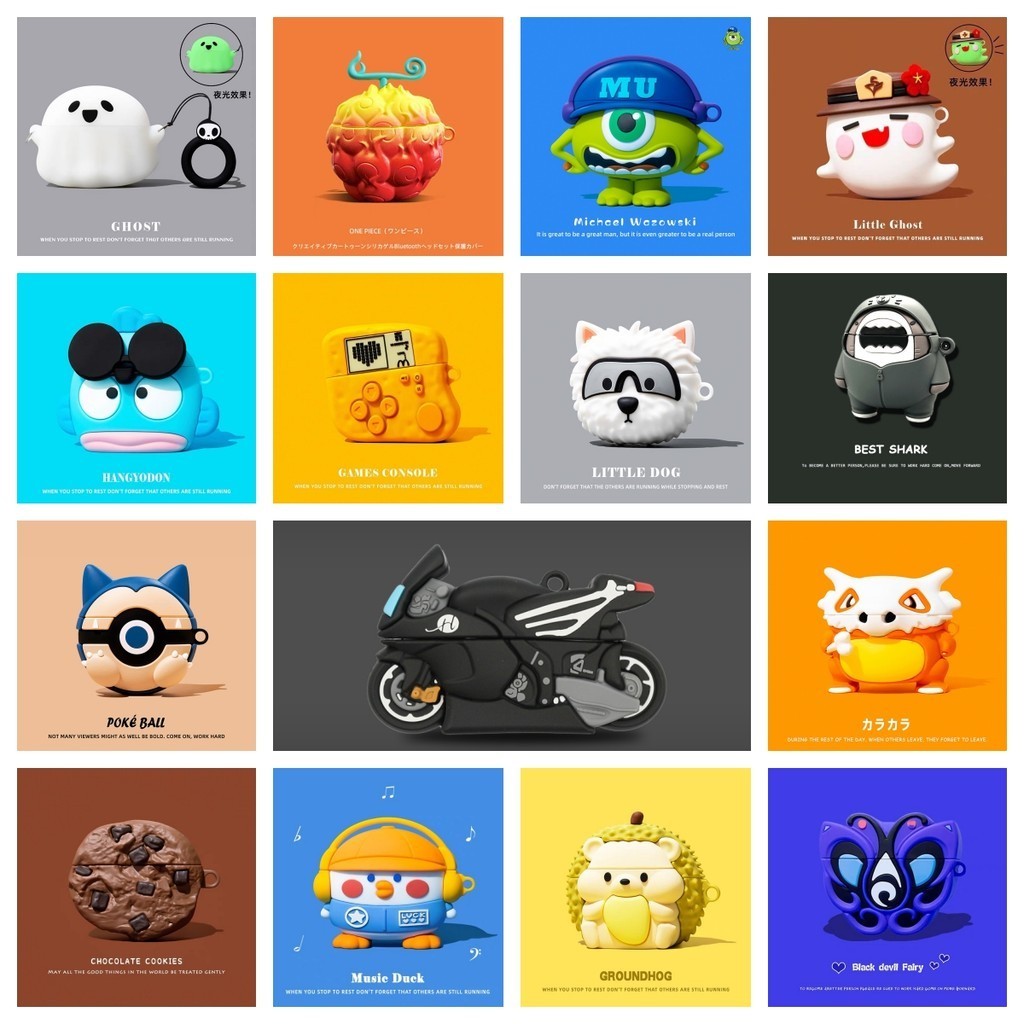 กรณีน่ารักอะนิเมะ Beats Studio Buds อาหารกันกระแทกเกาหลี 3D ยางป้องกันสีเหลือง Beats Studio Buds+ กร