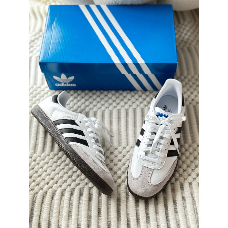 ของแท้ 100 % adidas originals Samba OG B75806-ขาว - ดำ
