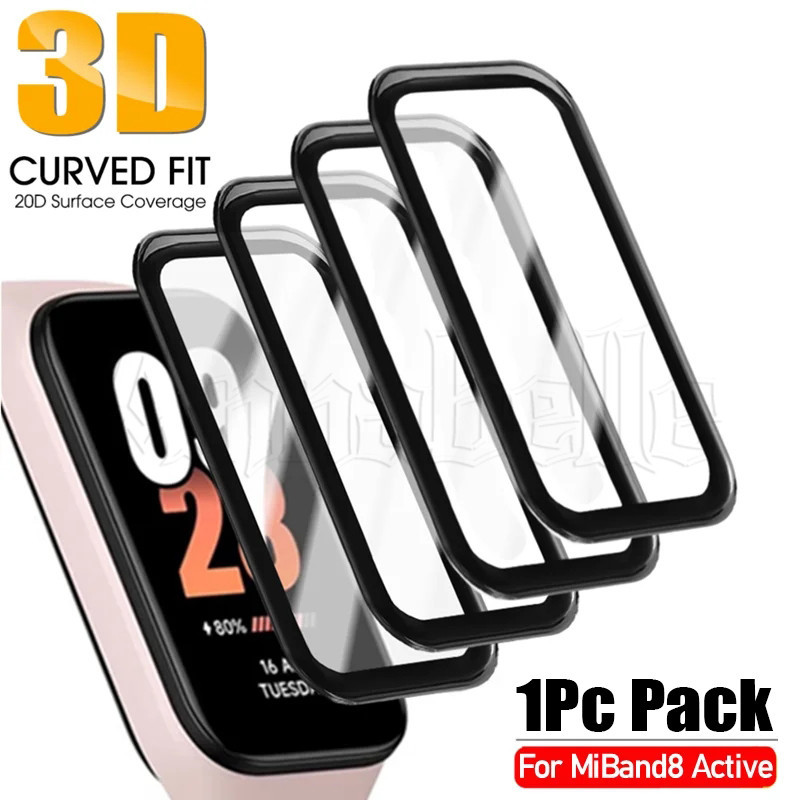 ฟิล์มกันรอยหน้าจอ HD แบบใส 3D ป้องกันรอยขีดข่วน สําหรับ Xiaomi Band 8 Active
