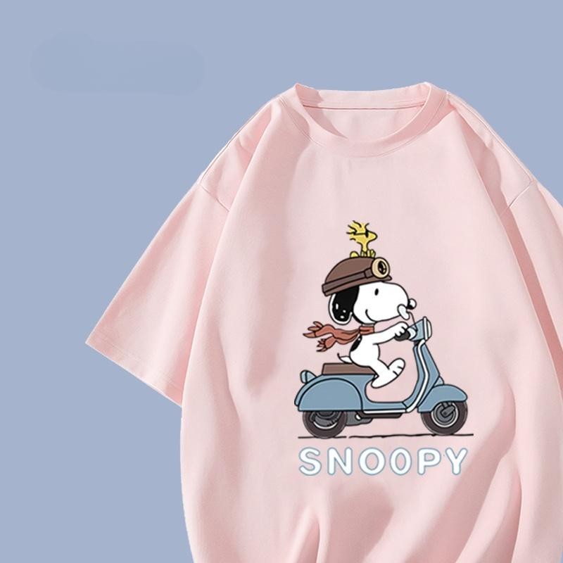 เกาหลี เสื้อแบบดารา เสื้อยืดแขนสั้น CMDXY0079 ผู้ชาย ผู้หญิง ลายทาง ตัวอักษร หลวม ลายสกรีน ฤดูร้อน ฤดูใบไม้ผลิ