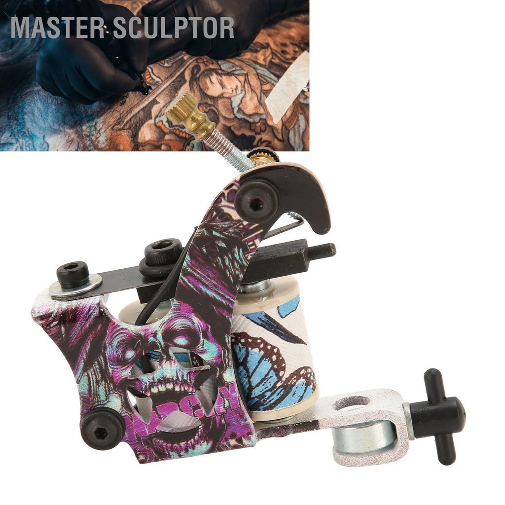 Master Sculptor Coils Tattoo Machine 10 Wrap Coil Liner Shader Professional ทองแดงซับแรเงาอุปกรณ์เครื่องมือ