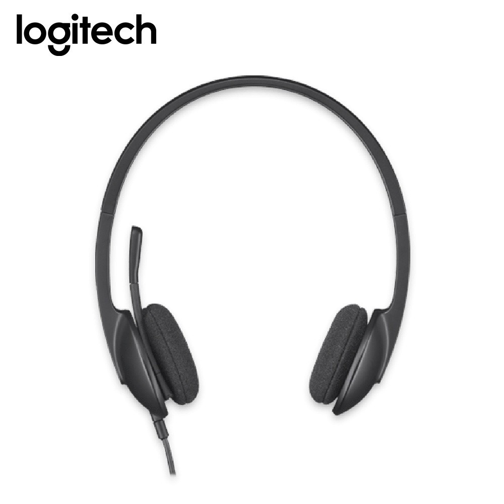 Logitech USB Headset H340 หูฟัง USB แบบ plug-and-play ไมโครโฟนตัดเสียงรบกวน น้ำหนักเบา รับประกันศูนย