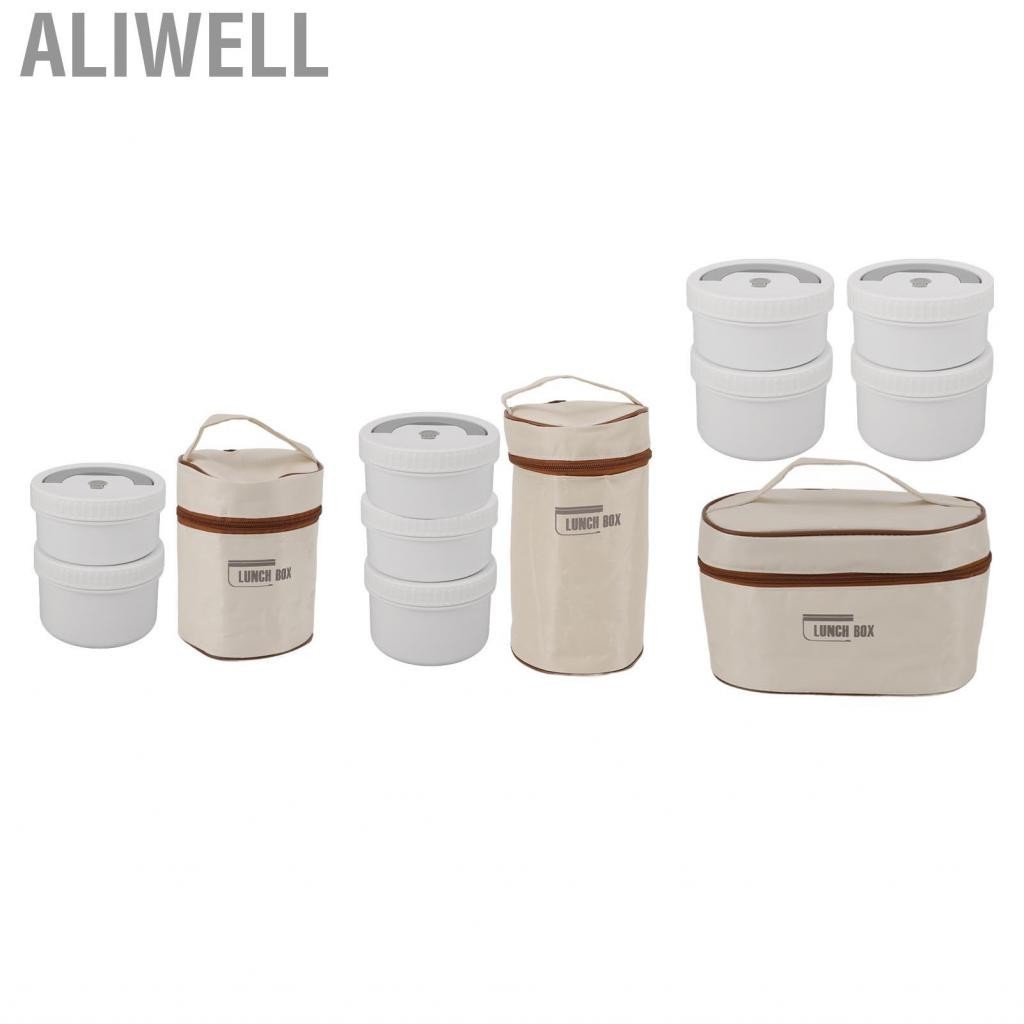 Aliwell Thermal Food Container  316 Stainless Steel Leakproof Design Lunch Box Set for Travel
