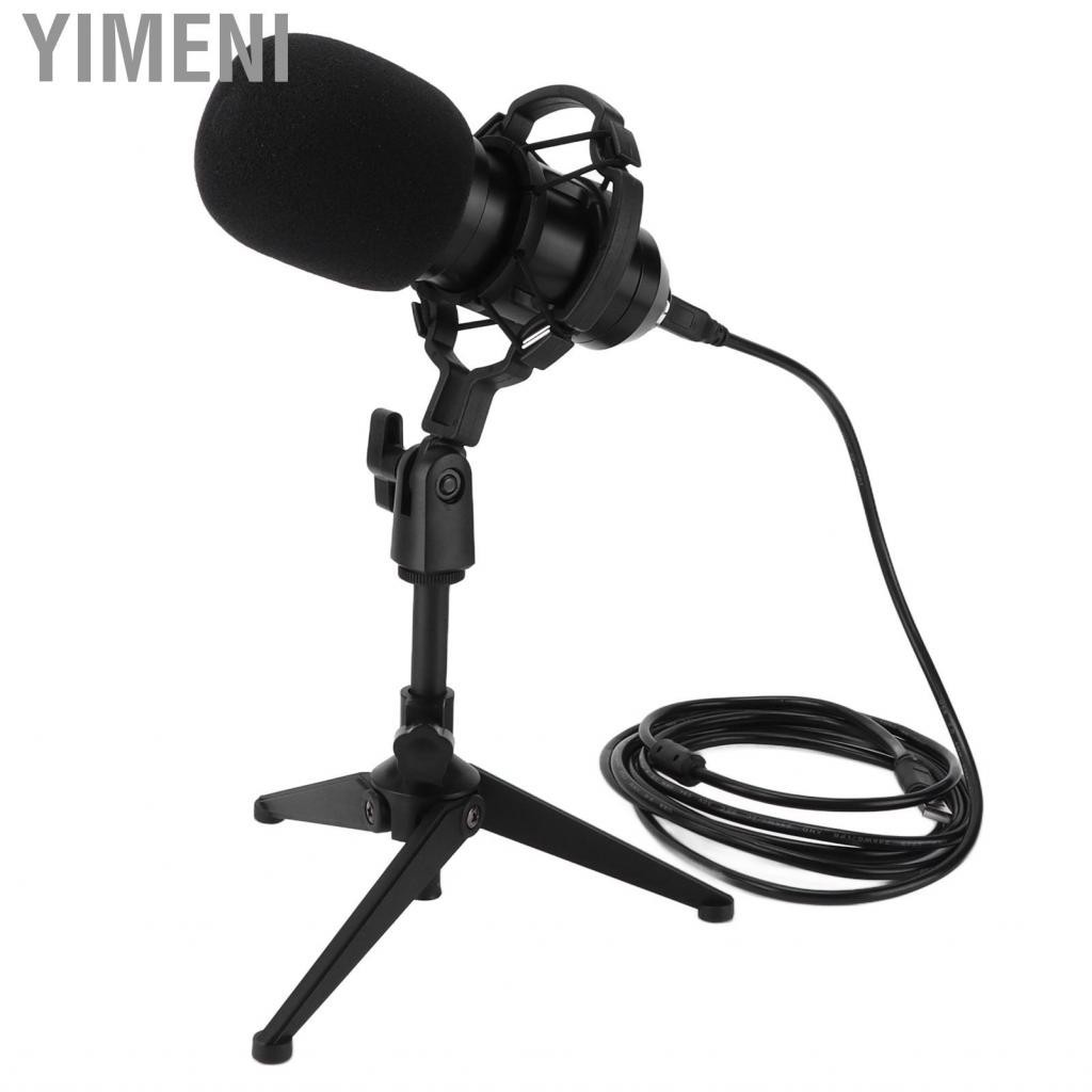 Yimeni Condenser Microphone Kit USB Recording w/ Stand &amp; Adjustable Tripod