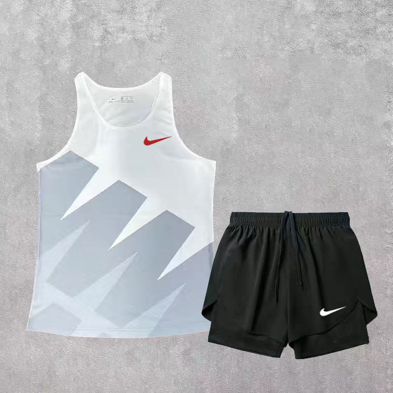 ชุดยูนิฟอร์ม เสื้อกีฬาแขนสั้น และกางเกงขาสั้น ทรงหลวม สําหรับผู้ชาย และผู้หญิง เหมาะกับการวิ่งมาราธอน