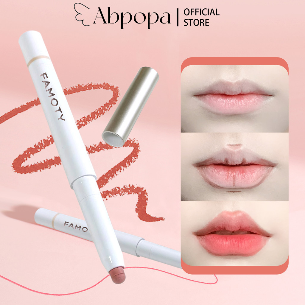 Abpopa Herorange Bright และที่แม่นยํา Lip Liner Outlines รูปร่างริมฝีปากและสร้างลิปสามมิติดู 5 สี