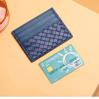 ผู ้ ถือบัตรทอบางเฉียบแบบพกพา Id Card Cover Double-Sided Card Case กระเป ๋ าใบเล ็ ก