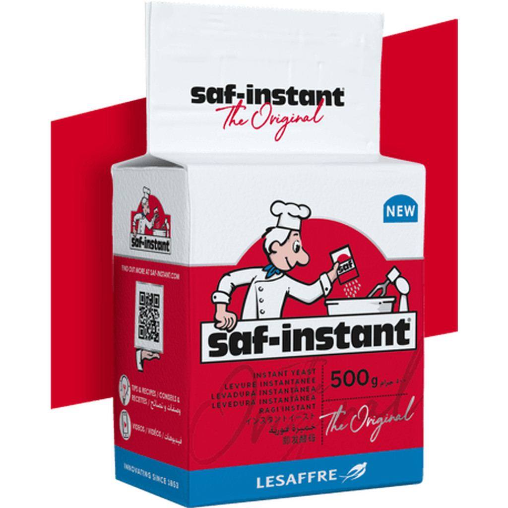 Saf Instant ยีสต์ตรานก ฉลากสีแดงสำหรับขนมปังจืด 500 กรัม (06-0242)