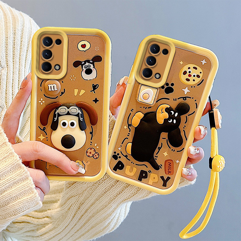 เคส oppo reno 5 เคสโทรศัพท์มือถือ ลายการ์ตูนตาสวรรค์ 3D พร้อมตุ๊กตาน่ารัก สําหรับ oppo reno 5(4g/5g)